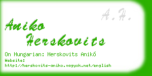 aniko herskovits business card